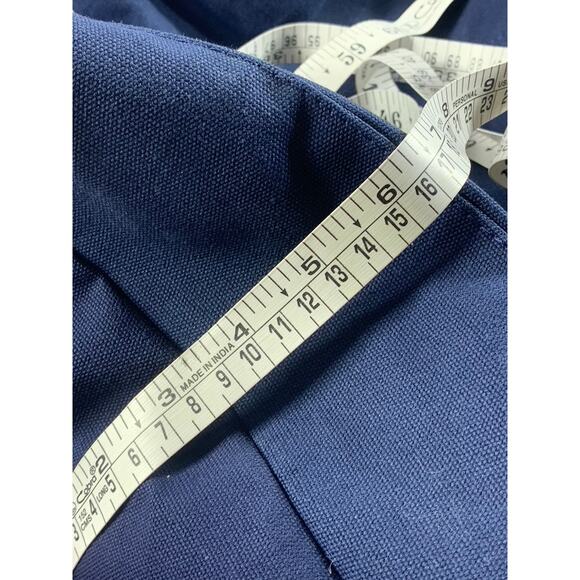 MONACLE Unisex Navy Blue Logo Snap-Button Canvas Shoulder/Handbag - Picture 12 of 13